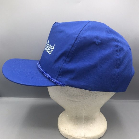 Panama City Beach FL Hat Cap Rope Vintage Blue KC Caps Trucker w/ Sweatband - Picture 2 of 8